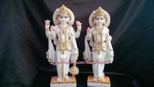 MARBLE VISHNU & LAXMI STATUE