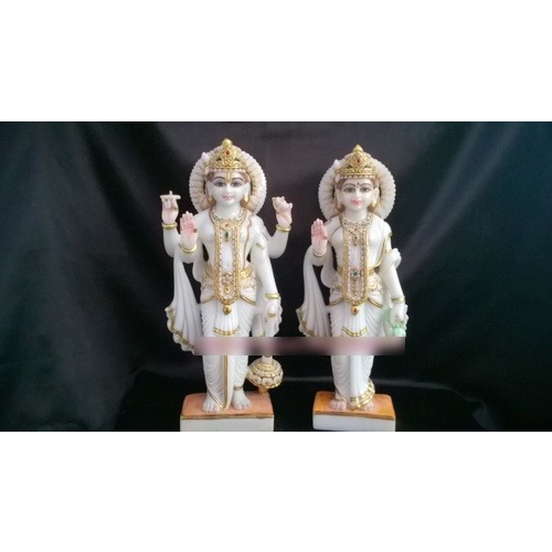 MARBLE VISHNU & LAXMI STATUE