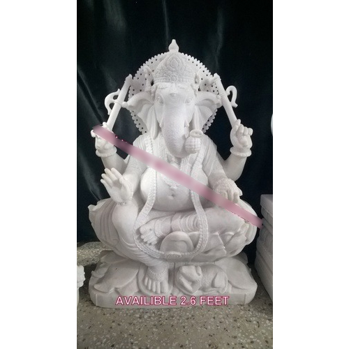 White Marble Ganesh Statue Idol - Feature: Easy To Install