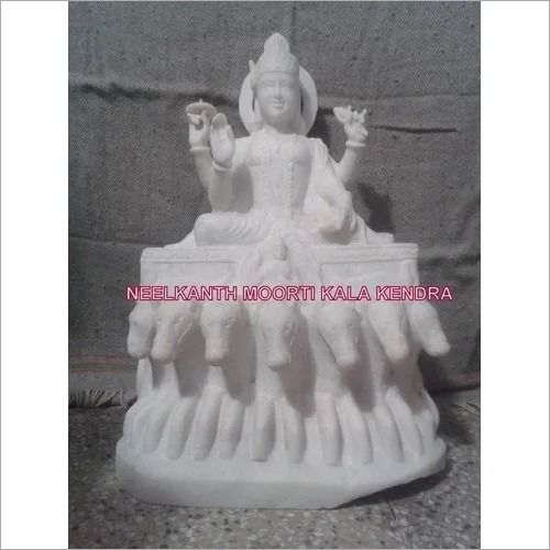 WHITE MARBLE SURYA BHAGWAN  STATUE IDOL