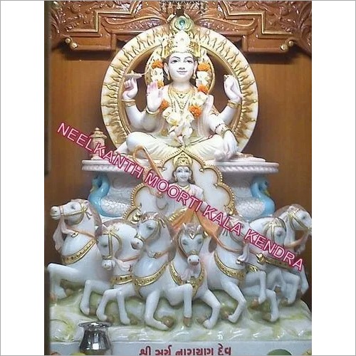Surya Marble God Statue