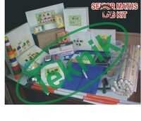 Senior Maths Lab Kit - Acrylic & Wooden Mensuration Tools, Plastic Measuring Devices, Coloured Geometrical Shapes, Manual Measurement Equipment