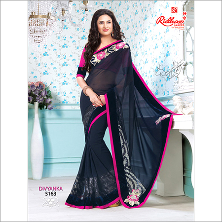 Embroidery Work Saree