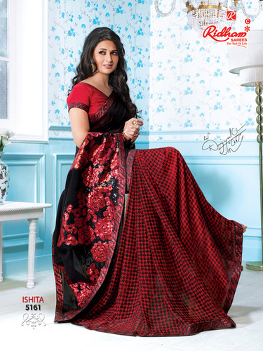 Sequence Work Saree - Silk Blend, 5.5 Meters, Maroon | Appealing Colors, Durable Fabric, Elegant Design, Lightweight, Stylish Look, Easy Care