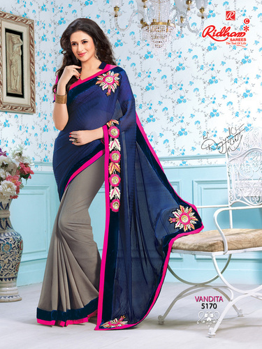Heavy Embroidered Saree