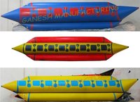 Inflatable Banana Boat - Hypalon Rubber Coated On Polyester Fabric, 3.6-8 M Length, Yellow Color, 3 Chambers, Capacity 4-20 Persons | 3 Year Warranty, Perfect For Watersports Fun