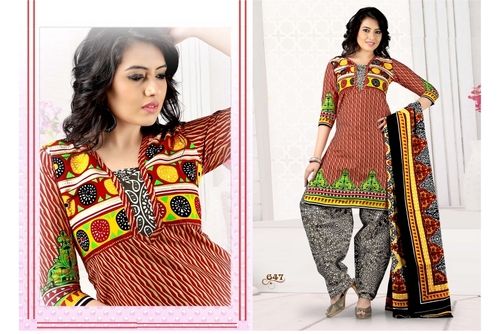 Multicolor Unstitched Patiala Suits