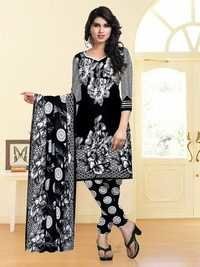 Black And White Pure Cotton Salwar Suits