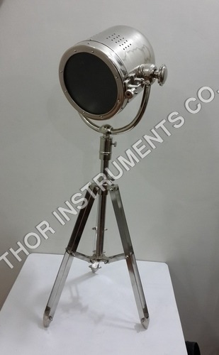 Searchlight Photography Studio Nautical Chrome Finish Spot light Wood Tripod