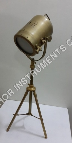 Brass Finish Mini Small Desk Table Lamp Searchlight Vintage Spot Light & Tripod