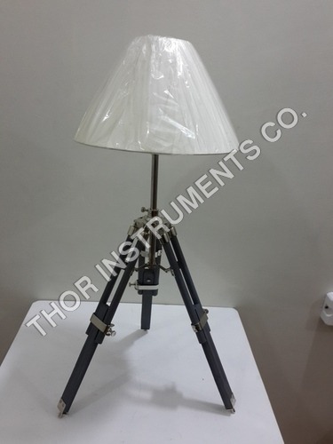 Hollywood Studio Light Nautical Ship Search Lights Table Lamp GREY Wooden Tripod Gift
