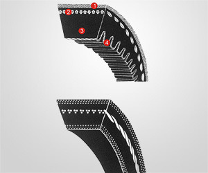 Raw edge v belts