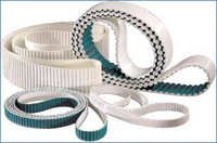Polyurethane Timing Belt - White And Green Color, Durable Material For Machine Use | Reliable Timing Performance For Optimal Operation