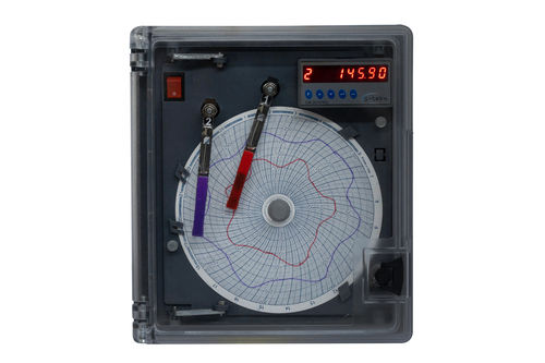 6 Inch 2 Pen Circular Chart Recorder With Display