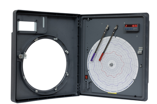 11 Inch 2 Pen Circular Chart Recorder With Display
