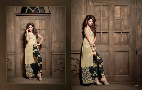 Black And Golden Modern Designer Gown