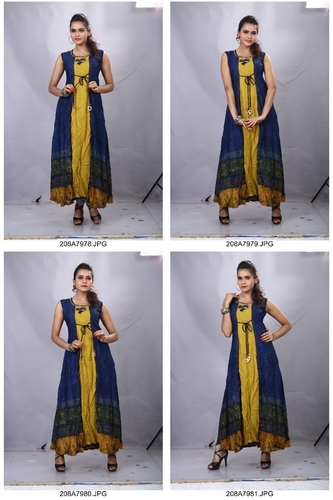 Silk Kurti - Nazmee Fabric, Embroidered Design, Ladies Party Wear in L, M, S, XL, XXL with Quick Dry Feature