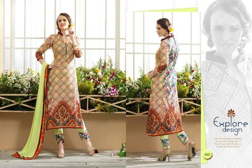 Designer Cotton Printed Salwar Suit Material