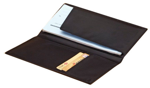 Leather Cheque Book Holder