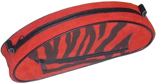 Zebra Print Leather Pencil Case
