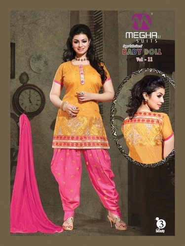 Ayesha Takiya Super Hit Pinky Orange Patiyala Suit