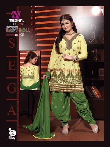 Ayesha Takiya Super Hit Yellow Green Patiyala Suit