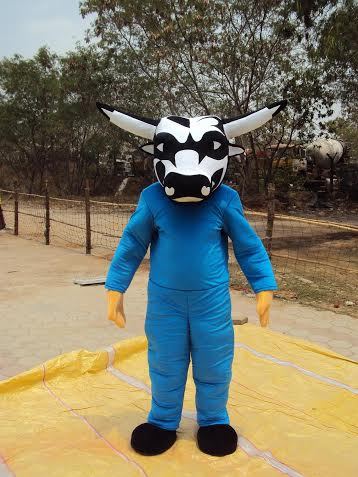 Fur Costume - 60-72in Height, Blue Polyester | Comfortable, Durable, Eye-catching, Lightweight, Ideal for Promotional Events and Mascot Roles