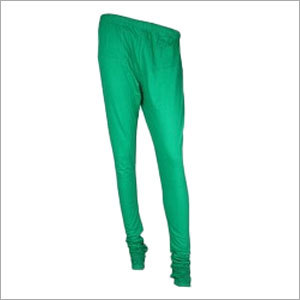 Green Cotton Lycra Leggings