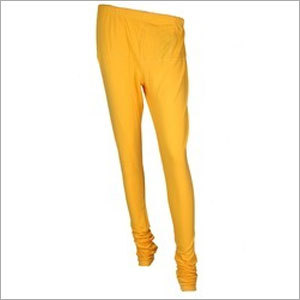Yellow Cotton Lycra Leggings