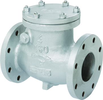 CAST STEEL (WCB) SWING CHECK VALVE FLANGED ENDS ASA 150#