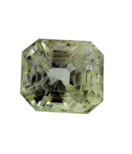 Octagonal Step Cut Natural Yellow Sapphire
