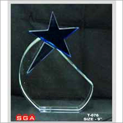 Sports Trophy - Crystal/Acrylic, 9" | Blue Color, Motivational Gift, Elegant Design, Fine Craftsmanship, Scratch Resistance, Polished Finish