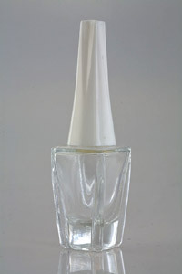 Clear Glass Nail Polish Container With Cap