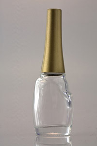 Empty Clear Glass Nail Paint Bottle With Cap