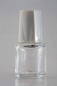 Empty Nail Enamel Container - Color: Transparent