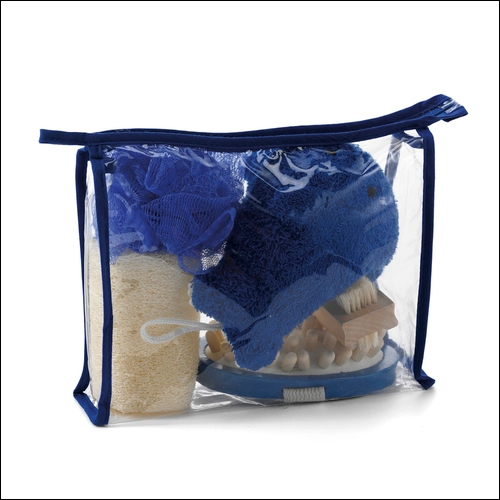 PVC Bags - 13x15x2 Inches, Gold, Zipper Closure, 100% Virgin PVC with Glossy Finish | Moisture Proof, Customized Screen Printing, Lightweight