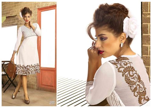 WHITE DESIGNER KURTI