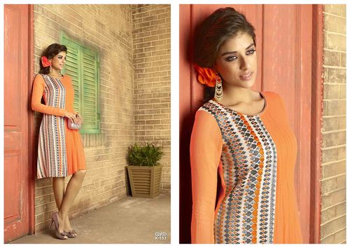 ORANGE DESIGNER KURTI