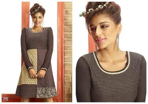 GREY COLOURED FANCY KURTI