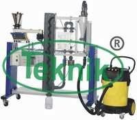 Gas Flow Classification - Zigzag Sifter 1500mm, Cyclone 550mm Diameter, Max Mass Flow 10kg/h | Coarse & Fine Material Separation, Air Flow Measurement, Pressure Loss Monitoring