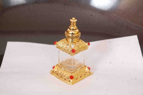 Decorated Attar Glass Bottle