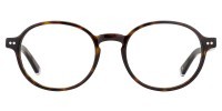 Round Spectacles Frame - Acetate, Lens Width: 48mm, Bridge Width: 22mm, Temple Length: 145mm, Color: Brown | Comfortable, Crack Resistant, Durable, Lightweight, Stylish