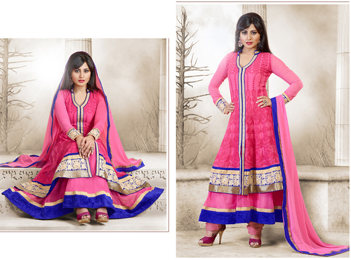 Off White Georgette Floor Length Anarkali Suit