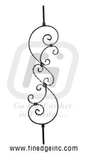Wrought Iron Decorative Panel - Wrought Iron, 890x190mm, Black Finish | Elegant Design, Durable, Weather Resistant, Easy Installation