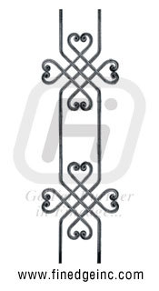 Wrought Iron Decorative Panel