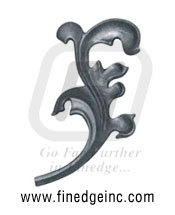Wrought Iron Leaves and Flowers