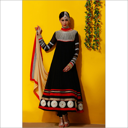 Ethnic Black Color Designer Party Wear Anarkali Suit