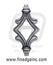 Wrought Iron Rail Heads