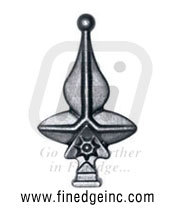 Wrought Iron Rail Heads