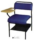 Institutional Chairs - Metal Frame, 18"x24"x36", Blue | Durable, Comfortable, Ergonomic, Writing Surface, Footrest